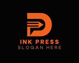 Press - Pencil Letter D logo design