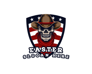 Skull Cowboy Scarf Logo