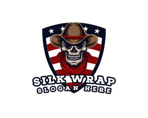 Scarf - Skull Cowboy Scarf logo design