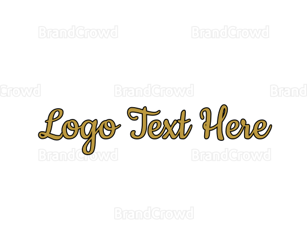 Gold & Sexy Script Font Logo