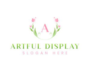 Stylish Flower Brand Wreath logo design