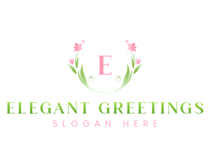 Stylish Flower Brand Wreath logo design