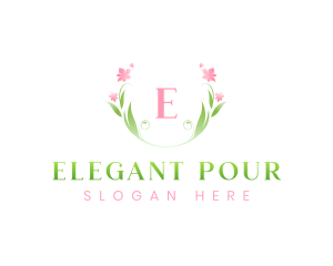 Stylish Flower Brand Wreath logo design