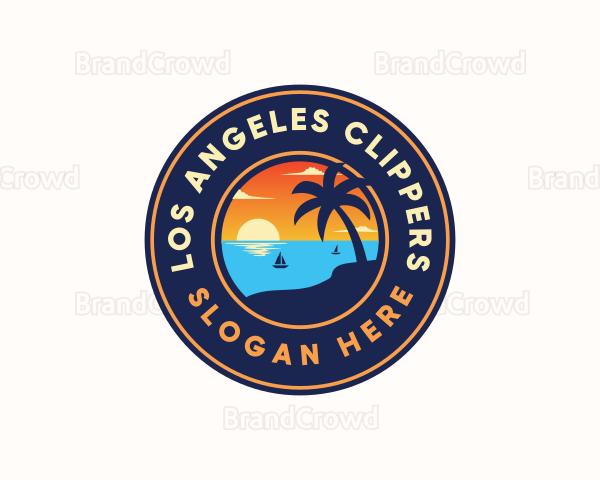 Sunset Beach Vacation Logo