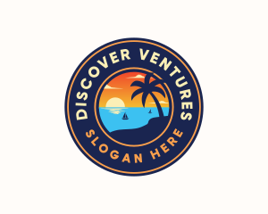 Sunset Beach Vacation Logo