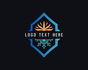 Gas - Fire Ice HVAC Business logo design