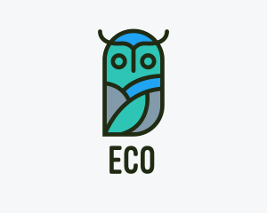Multicolor Owl Bird  Logo