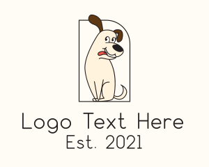 Pet - Cute Happy Puppy logo design