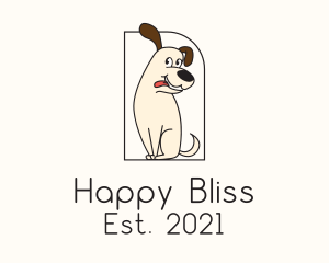 Cute Happy Puppy  logo design