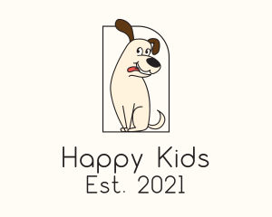 Cute Happy Puppy  logo design