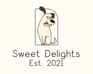 Dog - Cute Happy Puppy logo design