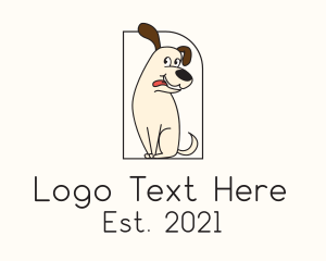 Pup - Cute Happy Puppy logo design