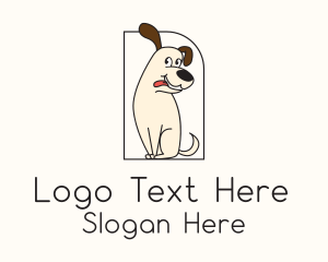 Cute Happy Puppy  Logo