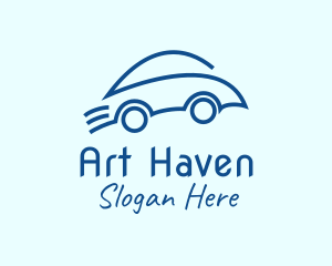 Blue Line Art Car logo design