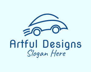 Blue Line Art Car logo design