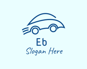 Automotive - Blue Line Art Car logo design
