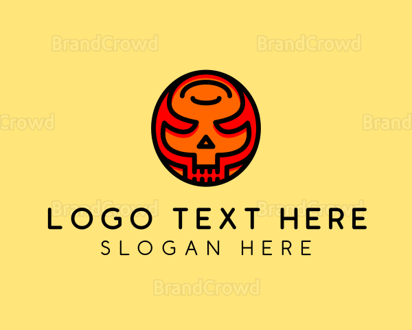 Scary Halloween Skull Logo