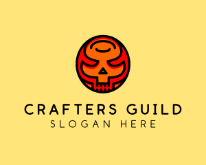 Guild - Scary Halloween Skull logo design