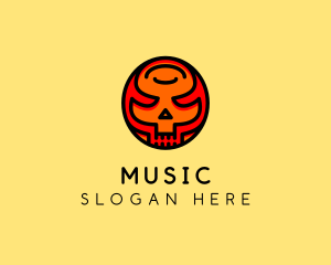 Clan - Scary Halloween Skull logo design