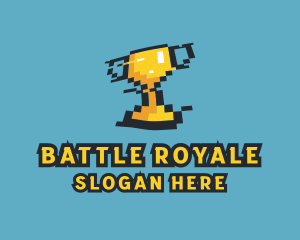 Fortnite - Tournament Trophy Pixel Gaming logo design