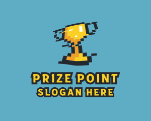 Prize - Tournament Trophy Pixel Gaming logo design