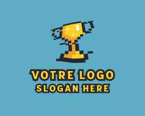Clan - Tournament Trophy Pixel Gaming logo design