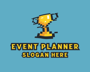 Pubg - Tournament Trophy Pixel Gaming logo design