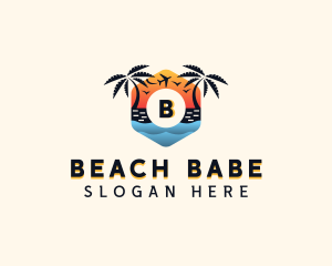 Beach Travel Getaway logo design