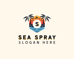 Beach Travel Getaway logo design