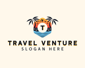 Beach Travel Getaway logo design