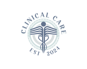 Clinic Caduceus Medical logo design