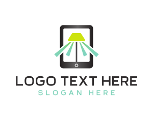 Flashlight - Mobile Lamp Light logo design