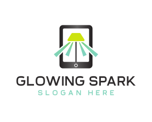 Mobile Lamp Light logo design