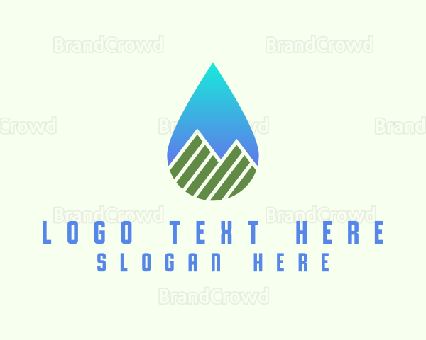 Mountain Water Drop Logo