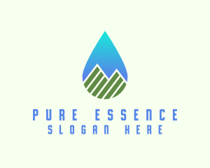 Purification - Mountain Water Drop logo design