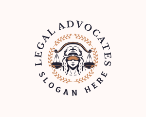 Lady Justice Scales logo design