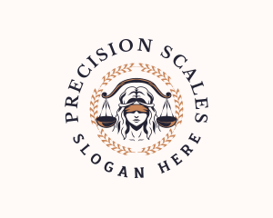 Lady Justice Scales logo design