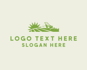 Landscape - Lawn Mower Grass Field logo design