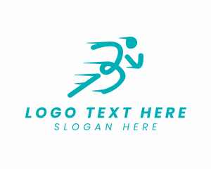 Coach - Athlete Runner Marathon logo design