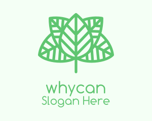 Green Leaf Outline  Logo