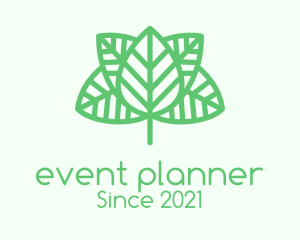 Eco Friendly - Green Leaf Outline logo design