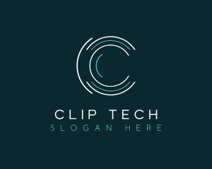 Cyber Technology Letter C logo design