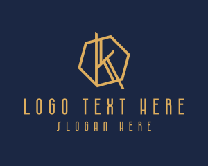 Jewelry - Minimalist Hexagon Letter K logo design