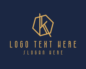 Minimalist Hexagon Letter K Logo