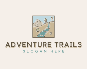 Mountain River Hike logo design