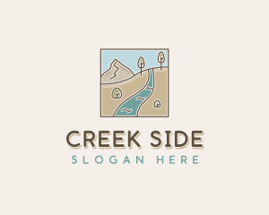 Mountain River Hike logo design