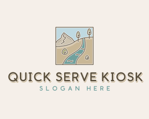 Mountain River Hike logo design