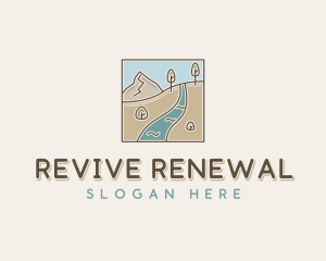 Mountain River Hike logo design