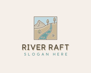 Mountain River Hike logo design