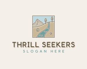 Mountain River Hike logo design